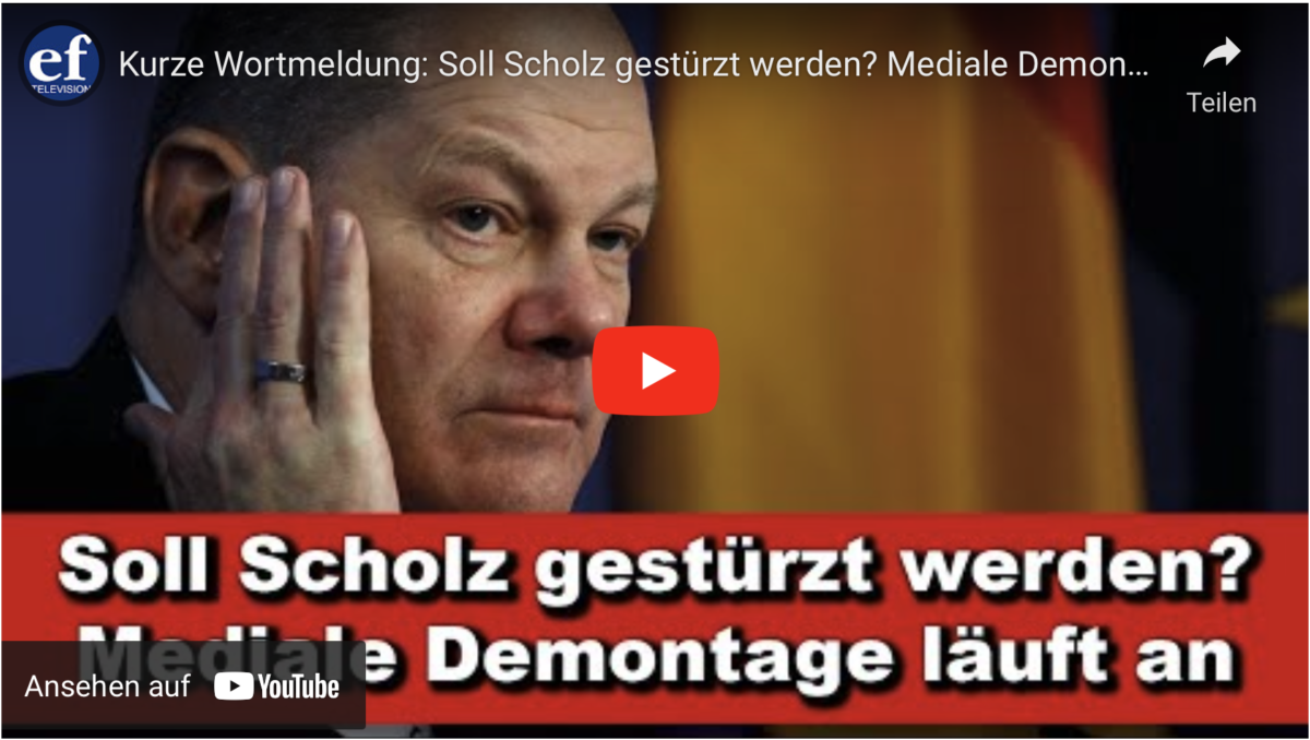Soll Scholz gestürzt werden? Mediale Demontage läuft an!