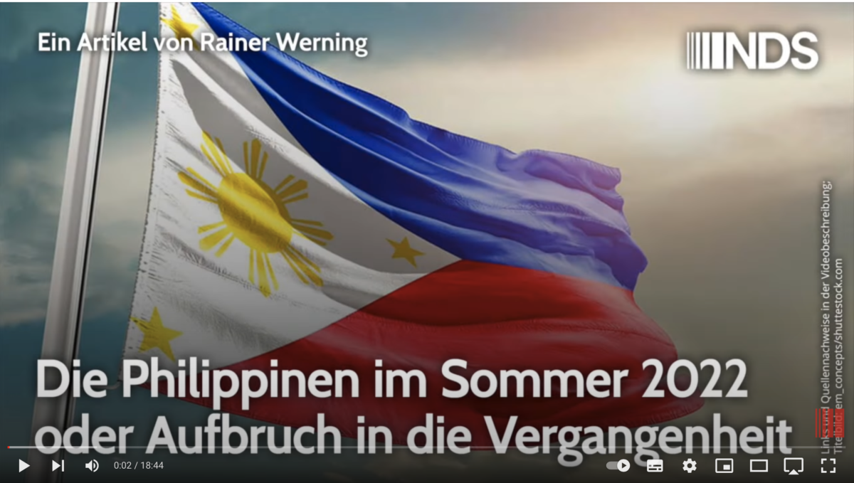 Die Philippinen im Sommer 2022 oder Aufbruch in die Vergangenheit!
