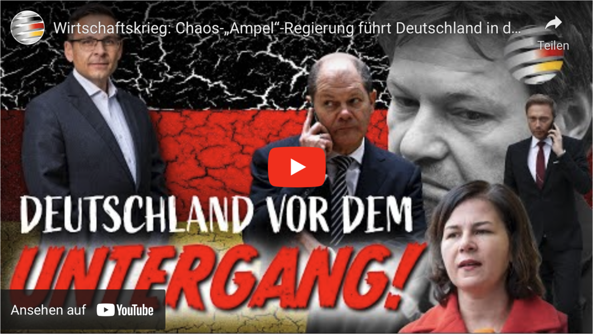 Wirtschaftskrieg: Chaos-„Ampel“-Regierung führt Deutschland in den Untergang!
