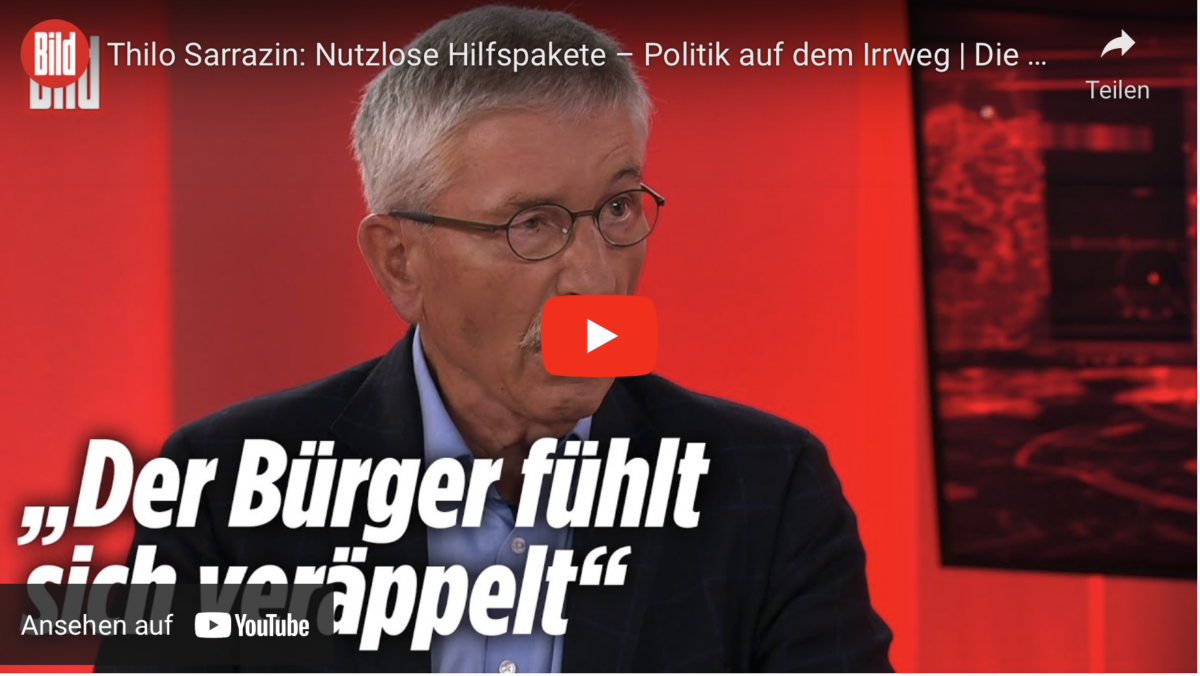 Thilo Sarrazin: Nutzlose Hilfspakete – Politik auf dem Irrweg