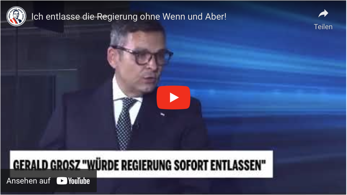 Ich entlasse die Regierung ohne Wenn und Aber!