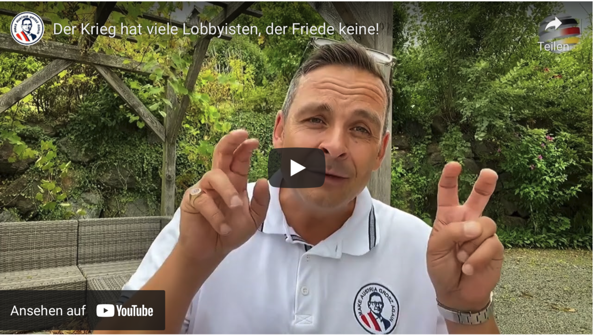 Der Krieg hat viele Lobbyisten, der Friede keine!