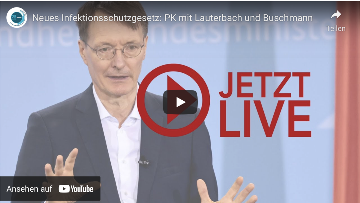 Neues Infektionsschutzgesetz: PK mit Lauterbach und Buschmann!