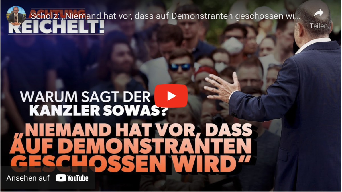 Scholz: „Niemand hat vor, dass auf Demonstranten geschossen wird“ // Warum sagt der Kanzler sowas?