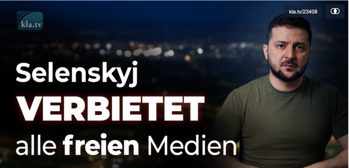 Die demokratische Ukraine! Selenskyj verbietet alle freien Medien!