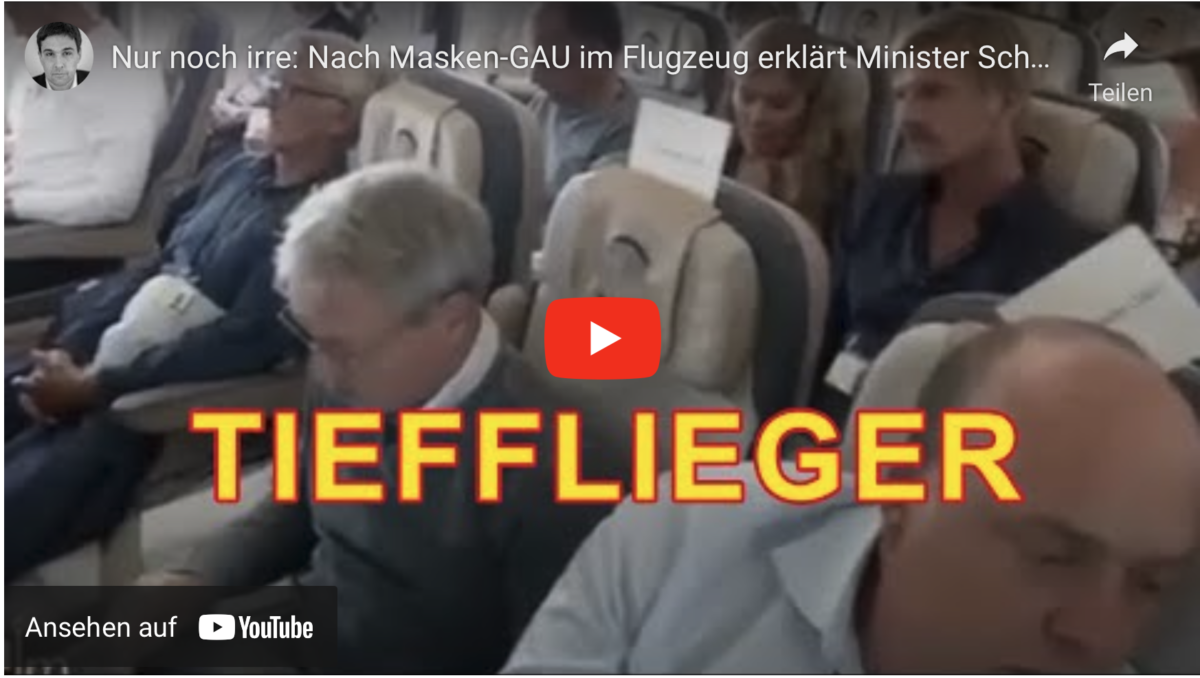 Nur noch irre: Nach Masken-GAU im Flugzeug erklärt Minister Scholz & Habeck quasi zu Kampffliegern
