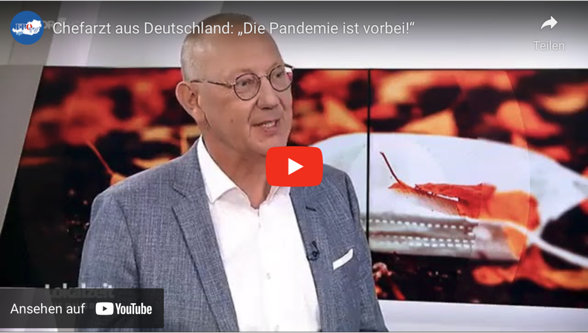 Chefarzt aus Deutschland: „Die Pandemie ist vorbei!“ Natürlich Immunität ist der beste Schutz!