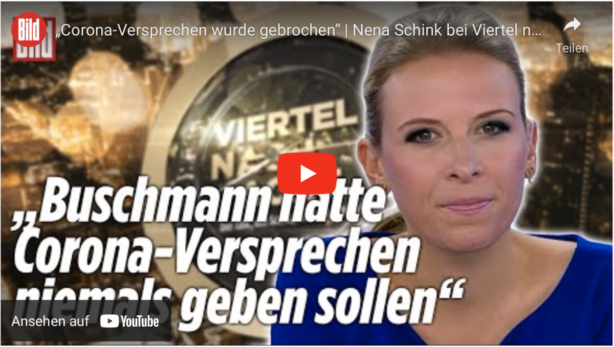 „Corona-Versprechen wurde gebrochen“ | Nena Schink bei Viertel nach Acht