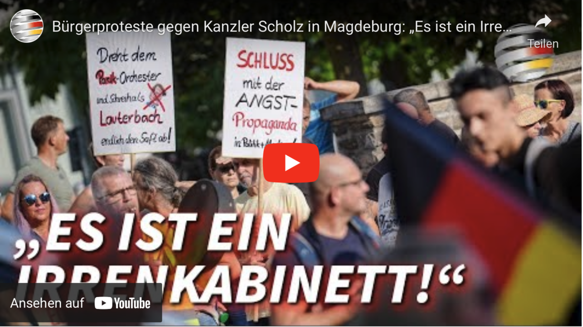Bürgerproteste gegen Kanzler Scholz in Magdeburg: „Es ist ein Irrenkabinett!“