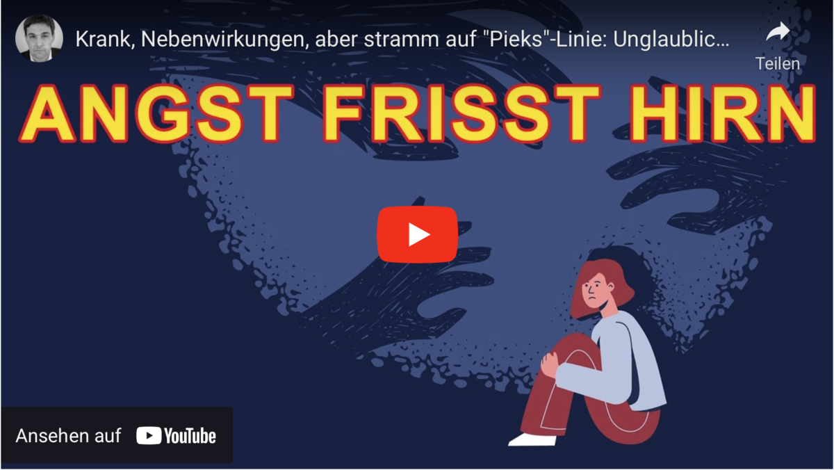 Krank, Nebenwirkungen, aber stramm auf „Pieks“-Linie: Unglaublich, wie die Panikmache wirkt!