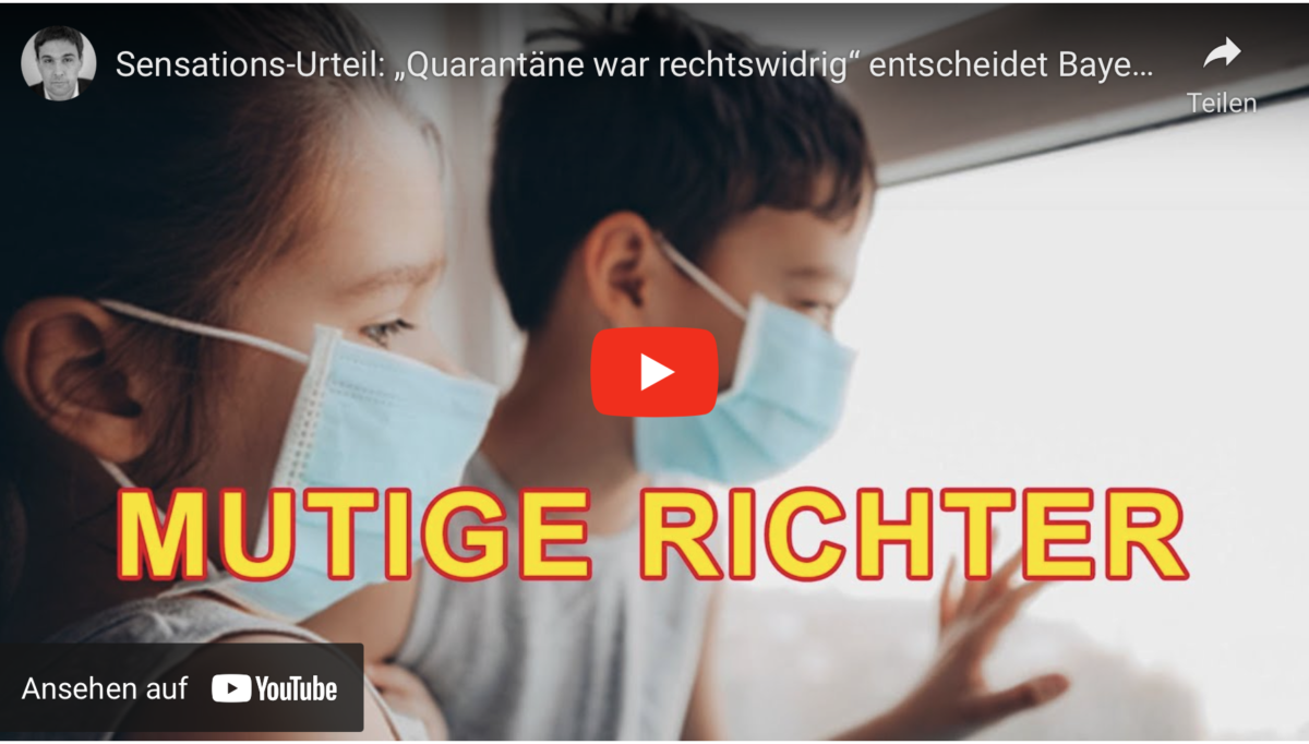 Sensations-Urteil: „Quarantäne war rechtswidrig“ entscheidet Bayerischer Verwaltungsgerichtshof