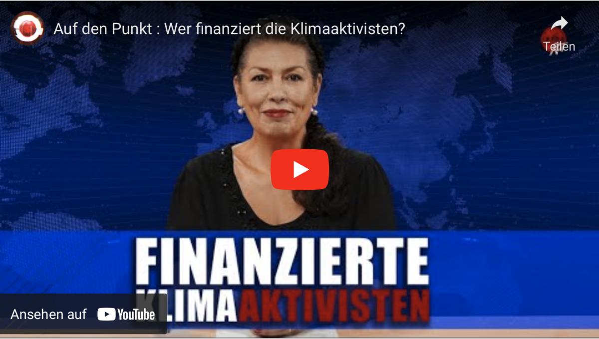 Auf den Punkt : Wer finanziert die Klimaaktivisten?