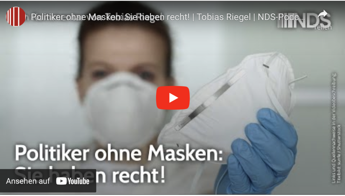 Politiker ohne Masken: Sie haben recht!