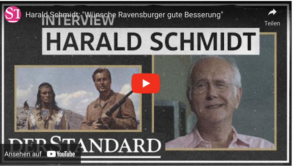 Harald Schmidt: „Wünsche Ravensburger gute Besserung“!
