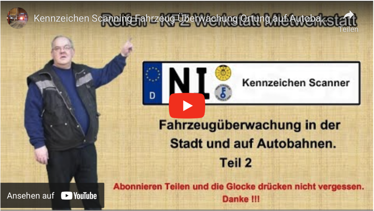 Überwachungsstaat! Kennzeichen Scanning Fahrzeug Überwachung Ortung auf Autobahnen und in der Stadt!