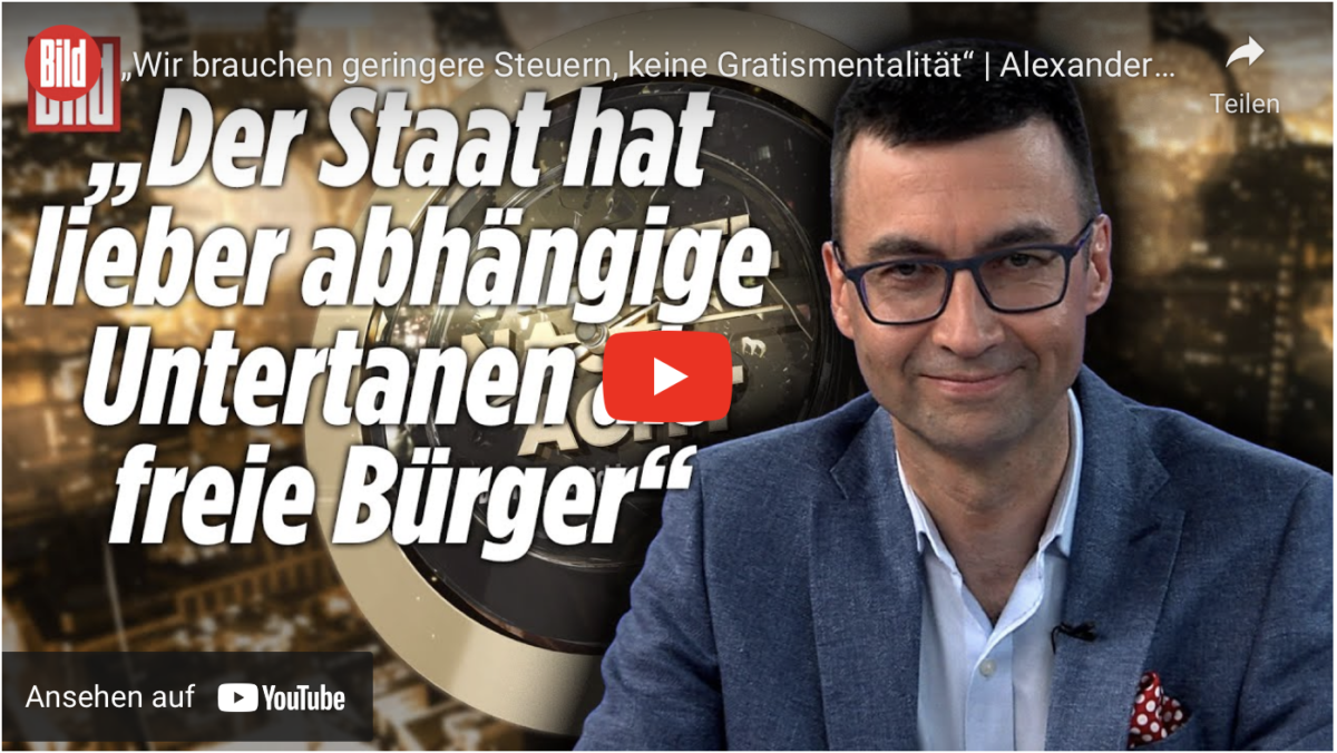 „Wir brauchen geringere Steuern, keine Gratismentalität“