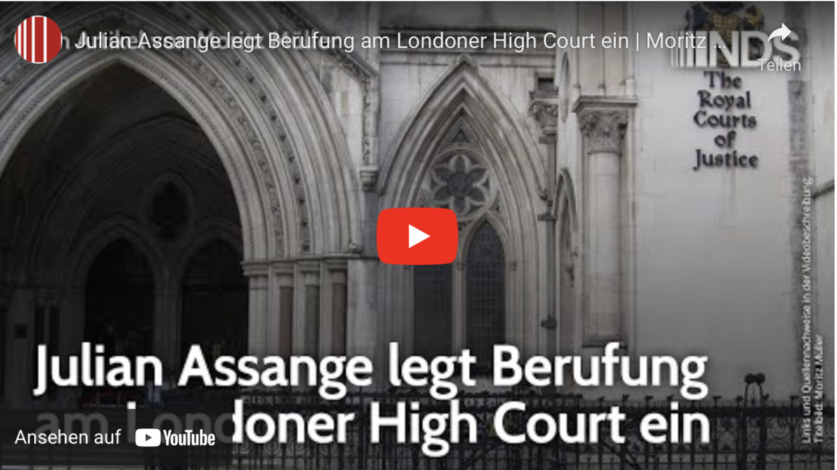 Julian Assange legt Berufung am Londoner High Court ein