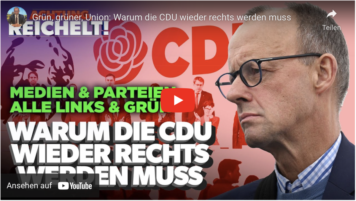 Grün, grüner, Union: Warum die CDU wieder rechts werden muss!