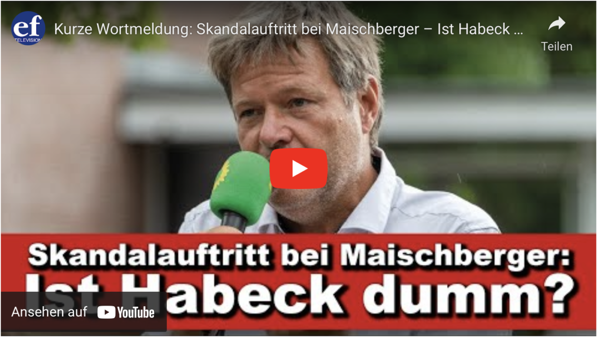 Skandalauftritt bei Maischberger – Ist Habeck dumm?