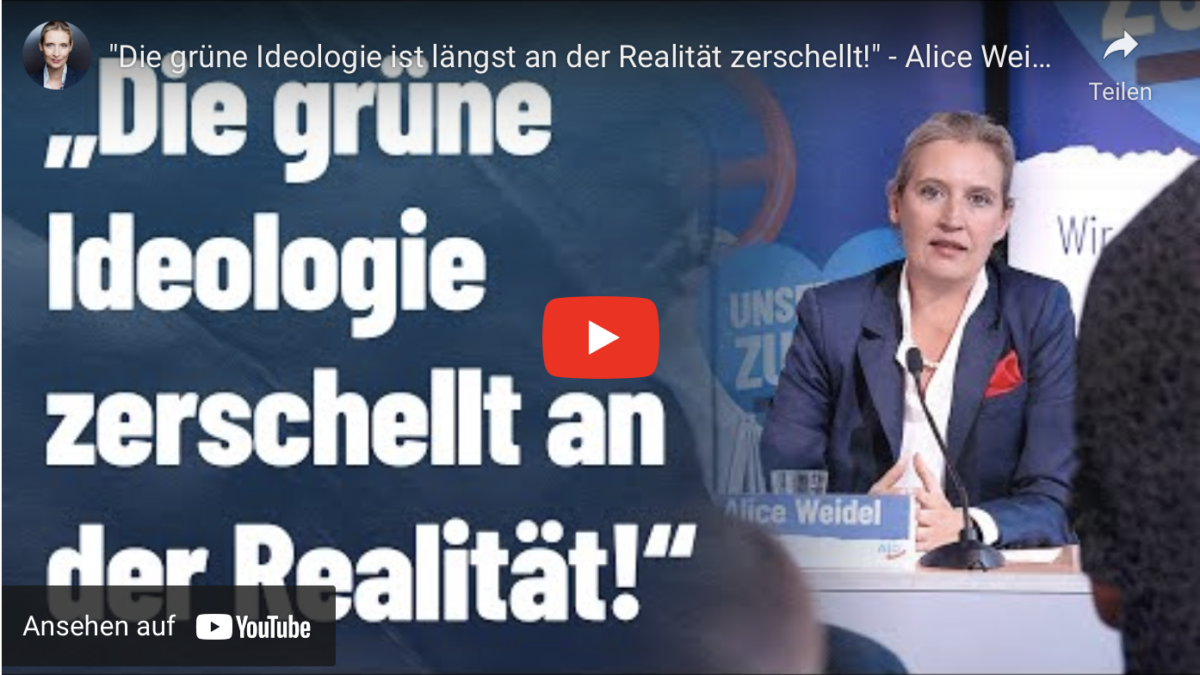 „Die grüne Ideologie ist längst an der Realität zerschellt!“