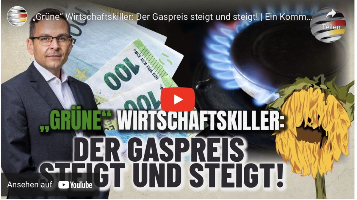 „Grüne“ Wirtschaftskiller: Der Gaspreis steigt und steigt!