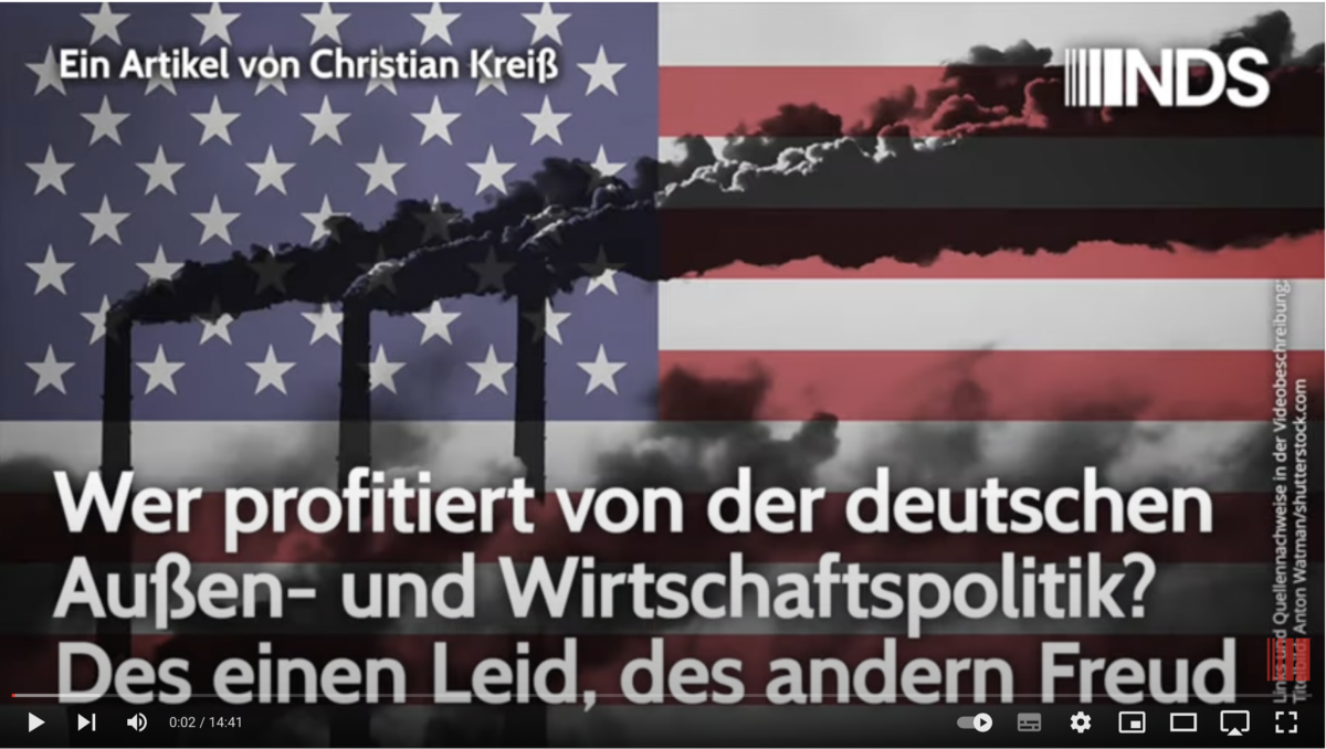 Wer profitiert von deutscher Außen- u Wirtschaftspolitik? Des einen Leid, des andern Freud!
