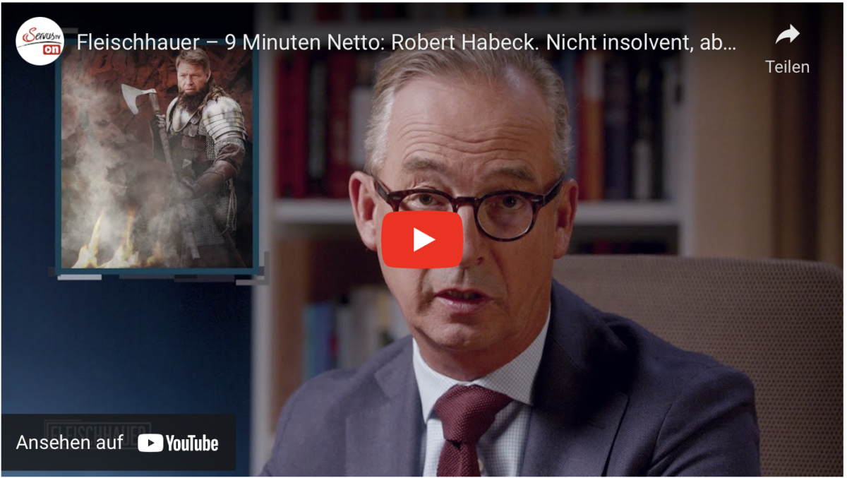 Fleischhauer – 9 Minuten Netto: Robert Habeck. Nicht insolvent, aber gerade überfordert.