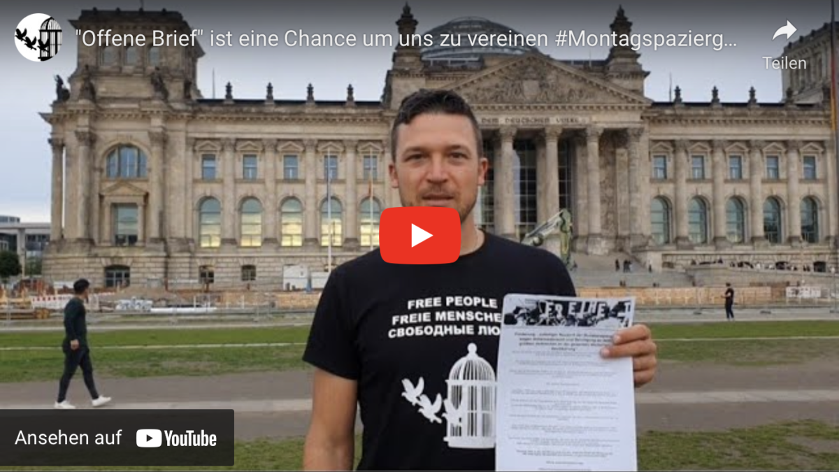 „Offene Brief“ ist eine Chance um uns zu vereinen #Montagspaziergang #Medienmarsch #Aushang