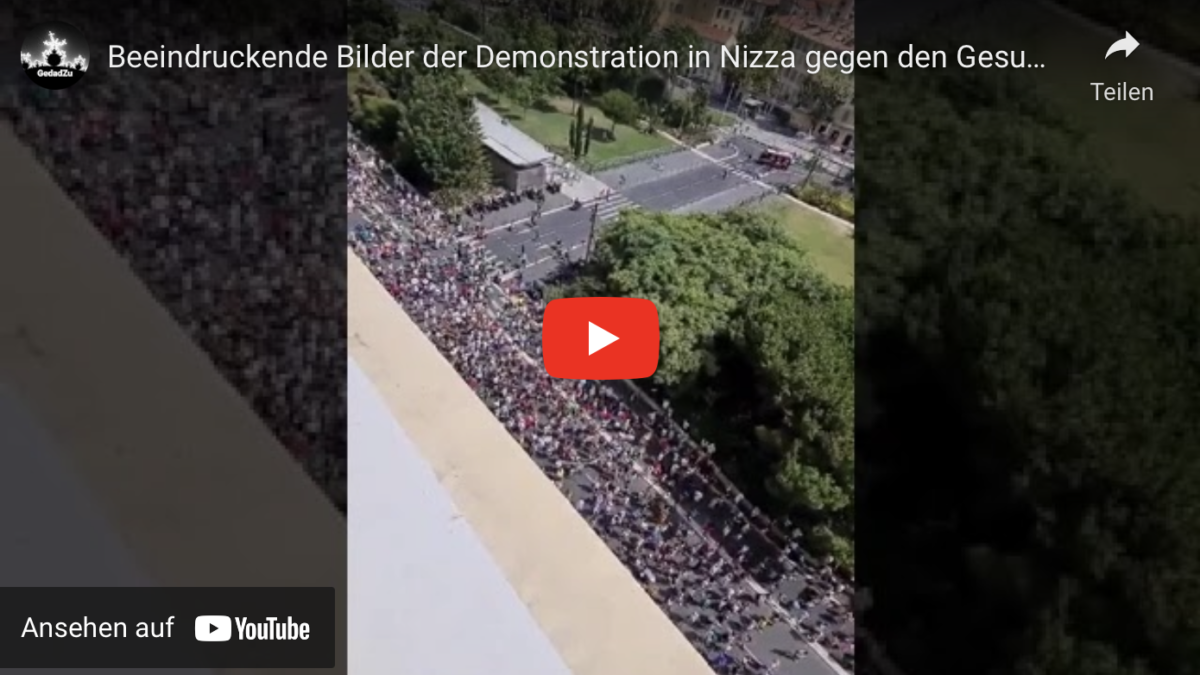 Beeindruckende Bilder der Demonstration in Nizza gegen den Gesundheitspass!