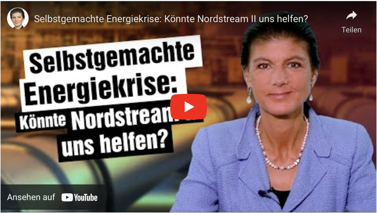 Selbstgemachte Energiekrise: Könnte Nordstream II uns helfen?