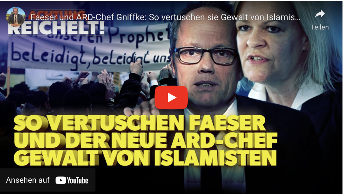 Faeser und ARD-Chef Gniffke: So vertuschen sie Gewalt von Islamisten!