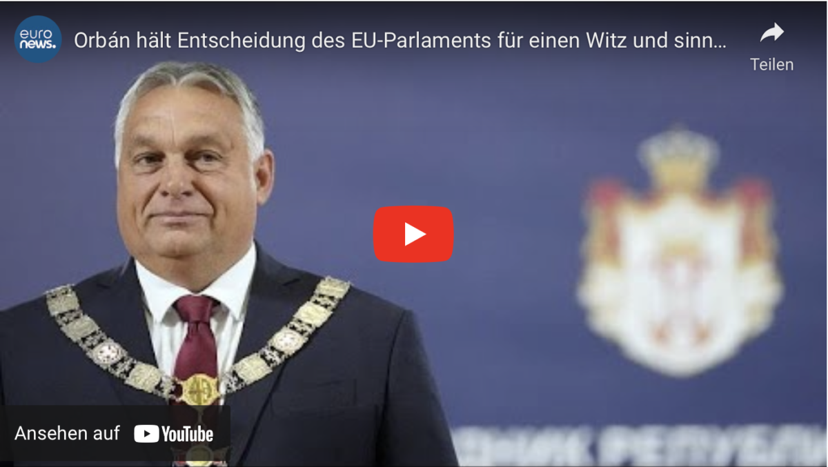 Orbán hält Entscheidung des EU-Parlaments für einen Witz und sinniert über EU-Ausstieg