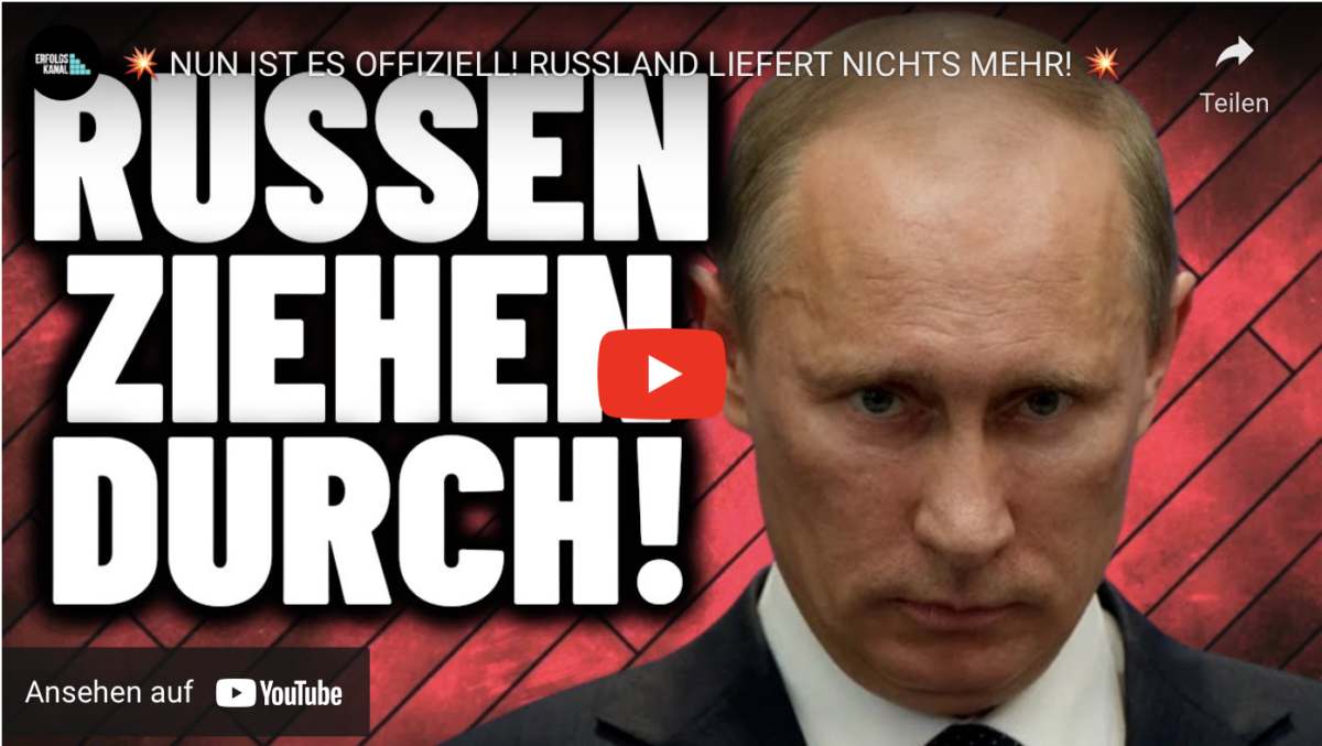 Breaking-News: NUN IST ES OFFIZIELL! RUSSLAND LIEFERT NICHTS MEHR!