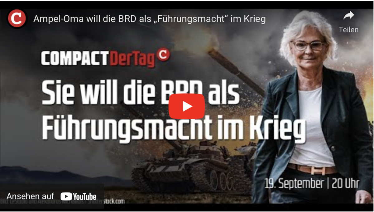 Ampel-Oma will die BRD als „Führungsmacht“ im Krieg