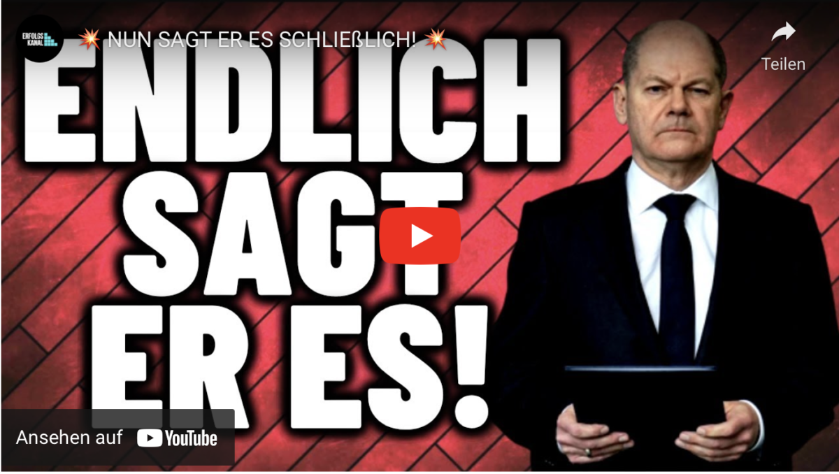 NUN SAGT SCHOLZ ES SCHLIEßLICH!
