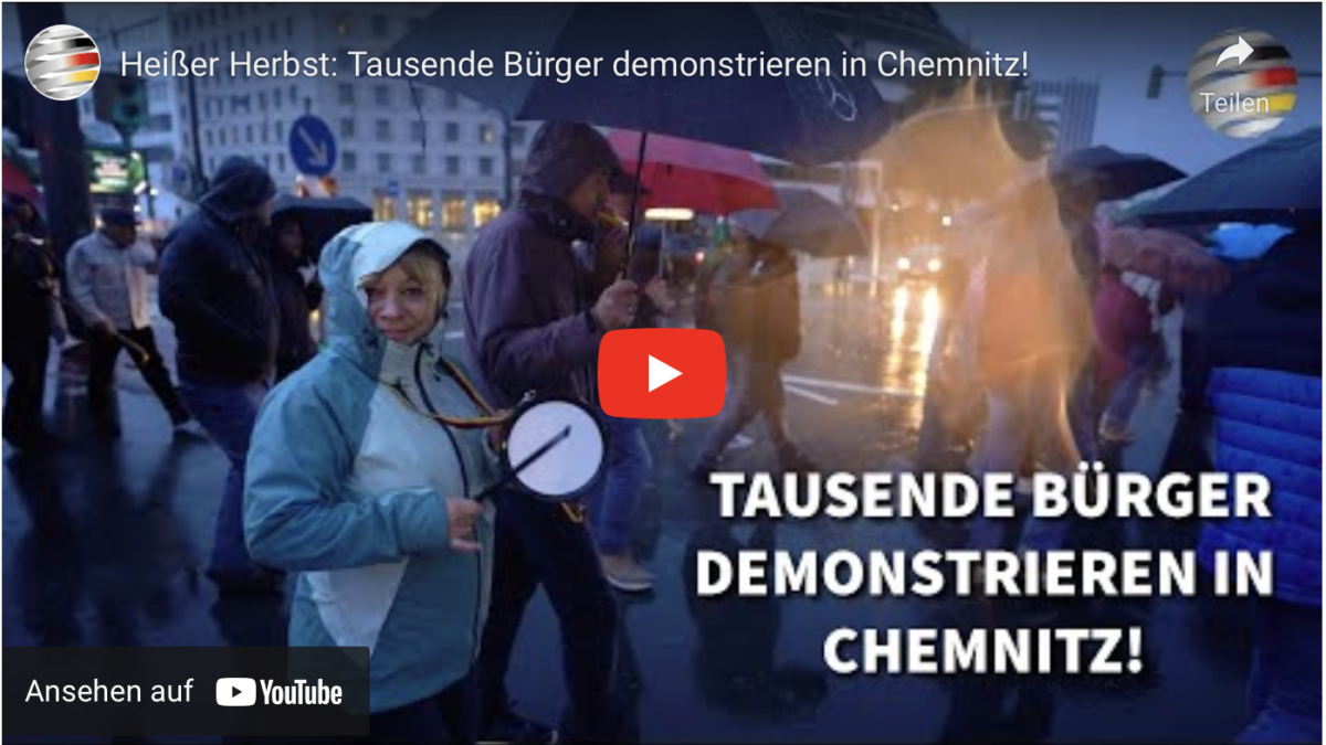 Heißer Herbst: Tausende Bürger demonstrieren in Chemnitz!