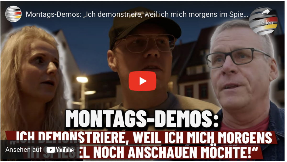 Montags-Demos: „Ich demonstriere, weil ich mich morgens im Spiegel noch anschauen möchte!“