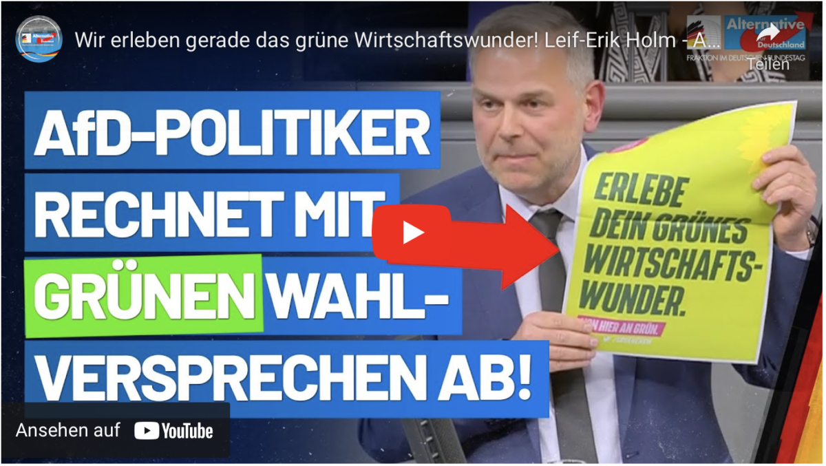 Politiker rechnet mit Grünen Wahl-Versprechen ab!