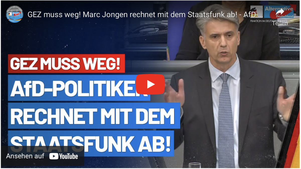 GEZ muss weg! Marc Jongen rechnet mit dem Staatsfunk ab!