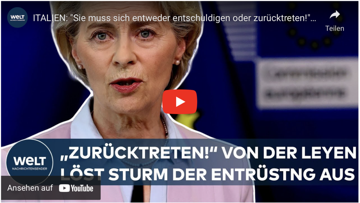 ITALIEN: „Sie muss sich entweder entschuldigen oder zurücktreten!“ Eklat um Ursula von der Leyen!