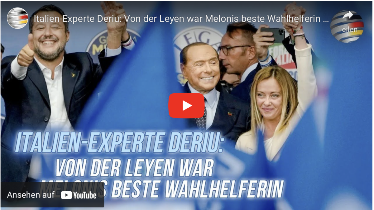 Italien-Experte Deriu: Von der Leyen war Melonis beste Wahlhelferin