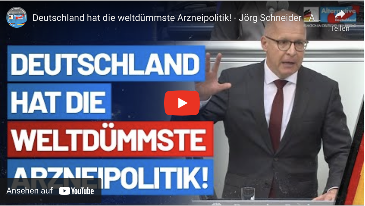 Deutschland hat die weltdümmste Arzneipolitik!