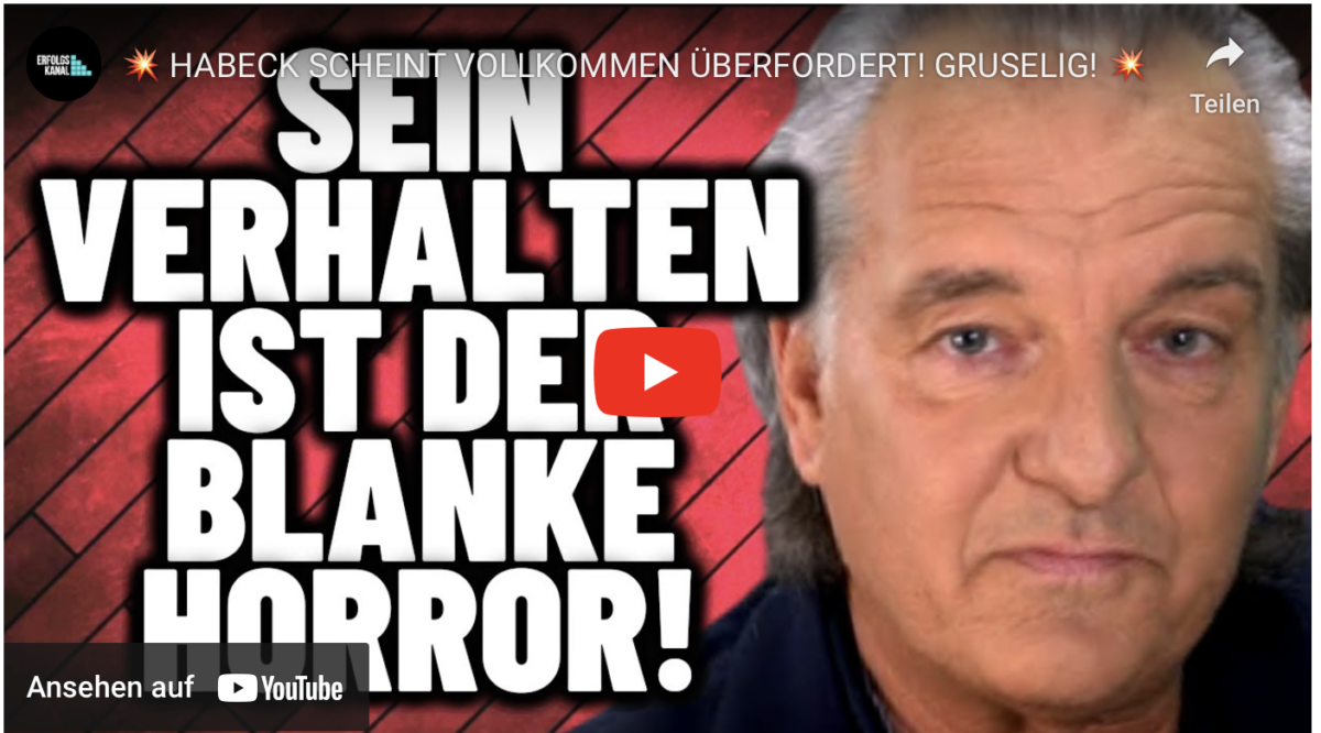 HABECK SCHEINT VOLLKOMMEN ÜBERFORDERT! GRUSELIG!