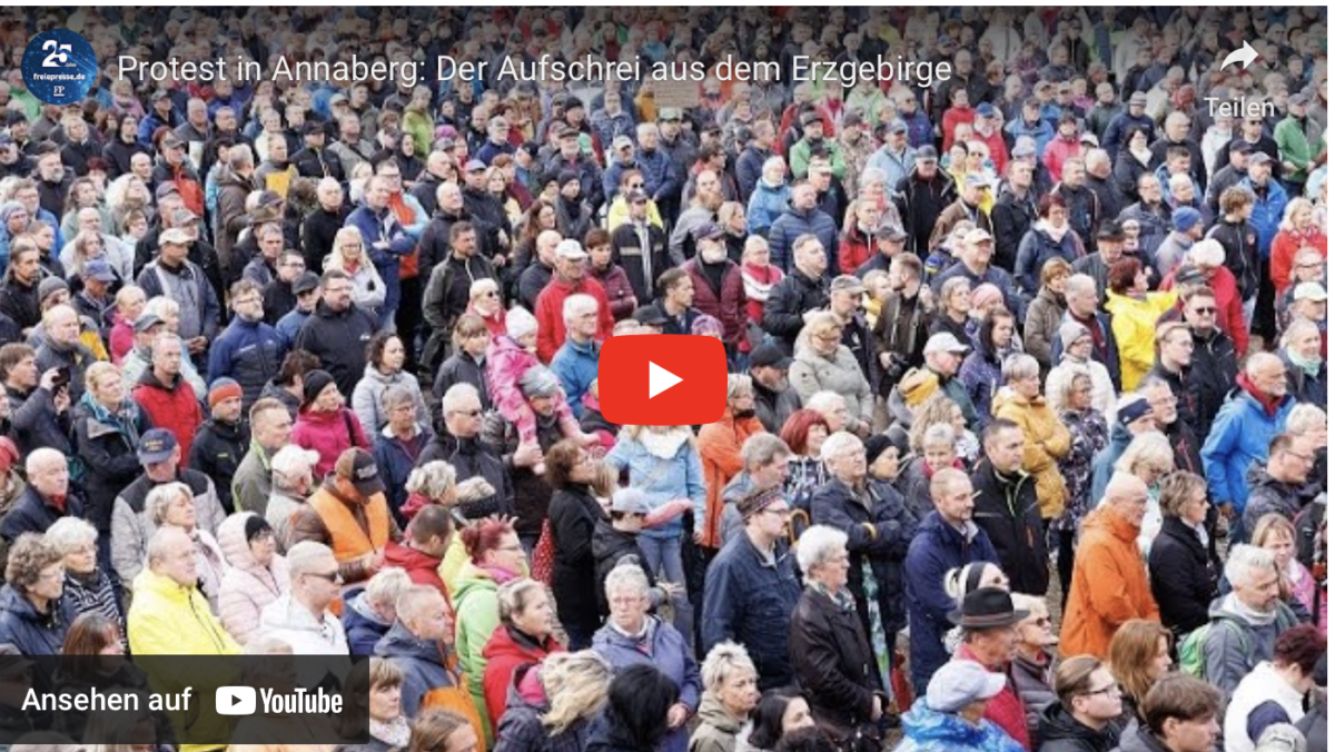 Protest in Annaberg: Der Aufschrei aus dem Erzgebirge!