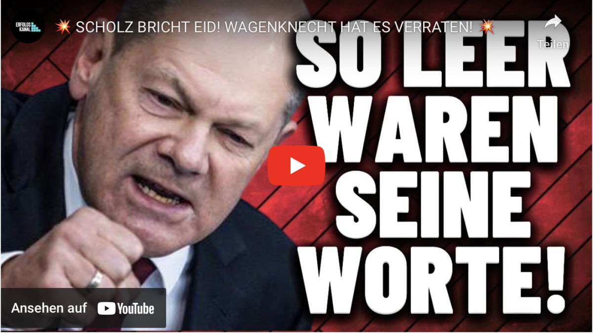SCHOLZ BRICHT EID! WAGENKNECHT HAT ES VERRATEN!