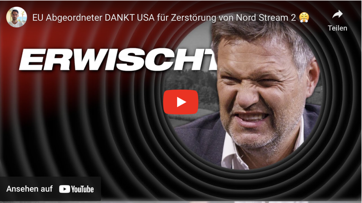 EU Abgeordneter DANKT USA für Zerstörung von Nord Stream 2!