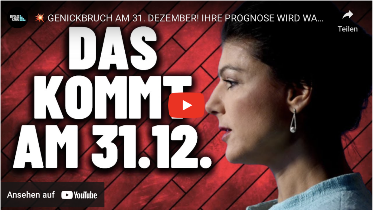 GENICKBRUCH AM 31. DEZEMBER! IHRE PROGNOSE WIRD WAHR!