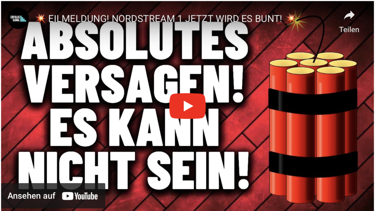 EILMELDUNG! NORDSTREAM 1 JETZT WIRD ES BUNT!