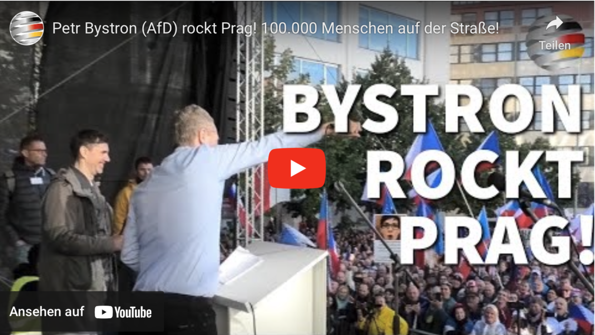 Petr Bystron (AfD) rockt Prag! 100.000 Menschen auf der Straße!
