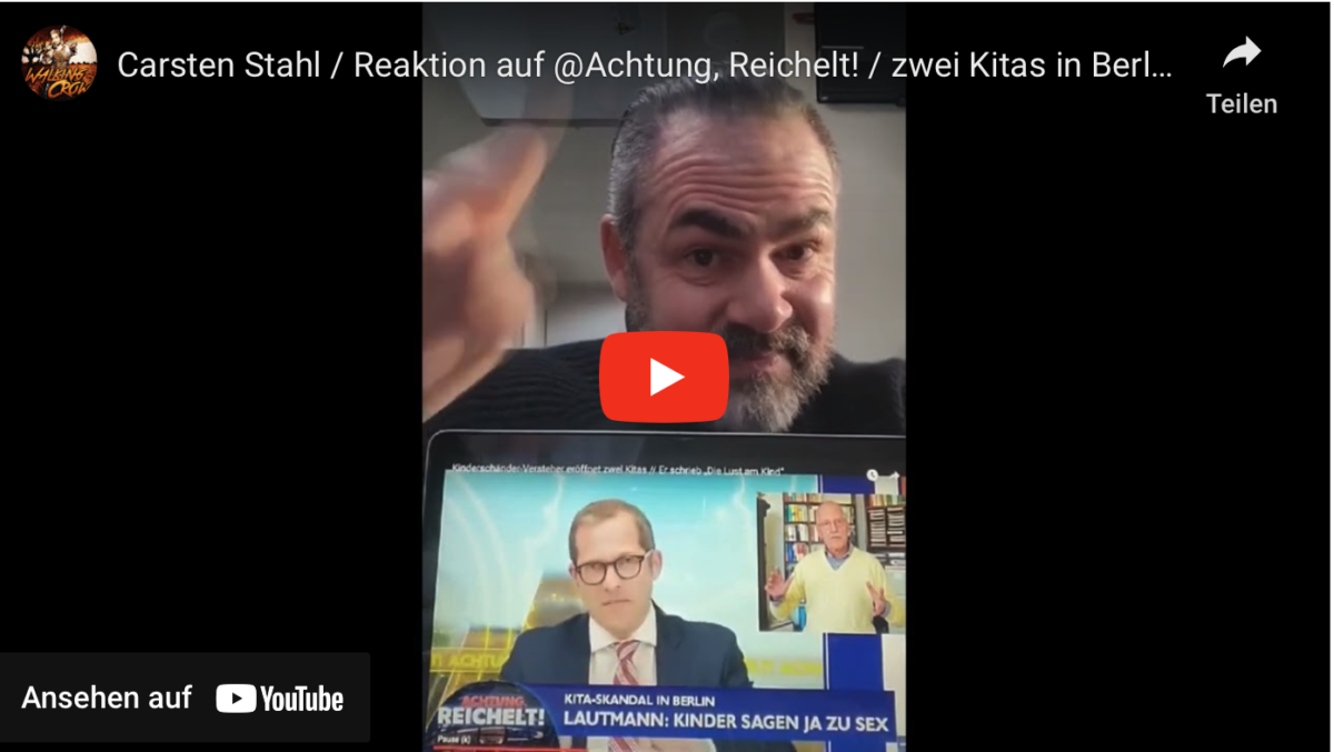 Carsten Stahl / Reaktion auf @Achtung, Reichelt! / zwei Kitas in Berlin (Ton verbessert, sorry)